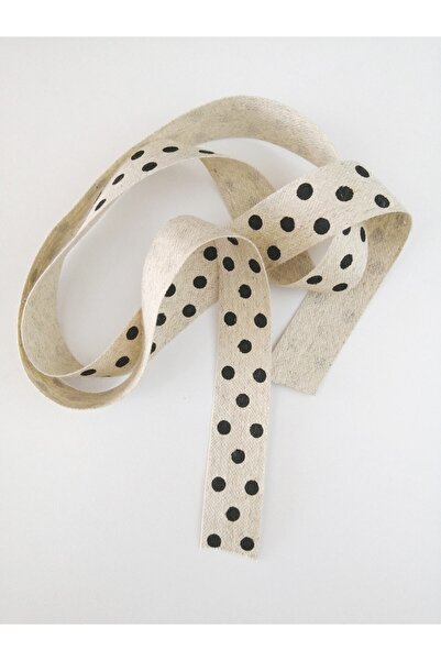 FdayAksesuar Διακοσμητική Κορδέλα Αξεσουάρ Μαύρη με τύπωμα Λινό Κορδέλα -kk-1...