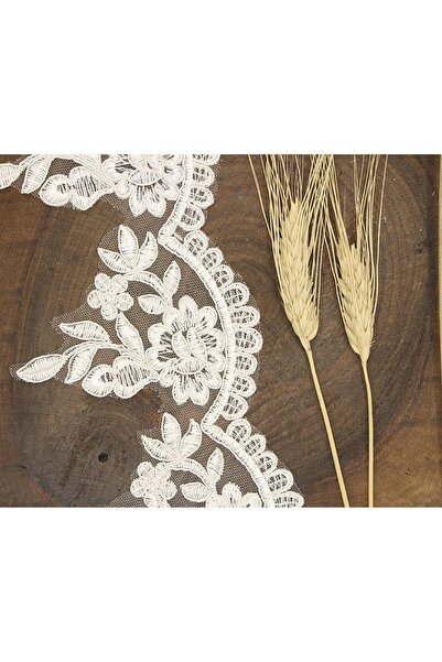 FdayAksesuar Διακοσμητική Κορδέλα Αξεσουάρ σε απόχρωση Off-White French Guipu...