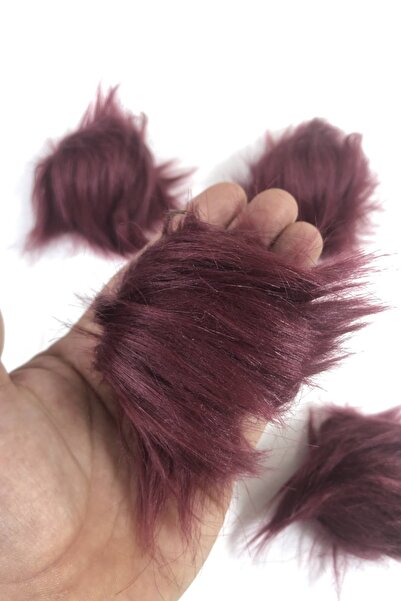 FdayAksesuar Dekoratif Şerit Aksesuar Kürk Ponpon Çanta Ayakkabı Süsleme Tüyü...