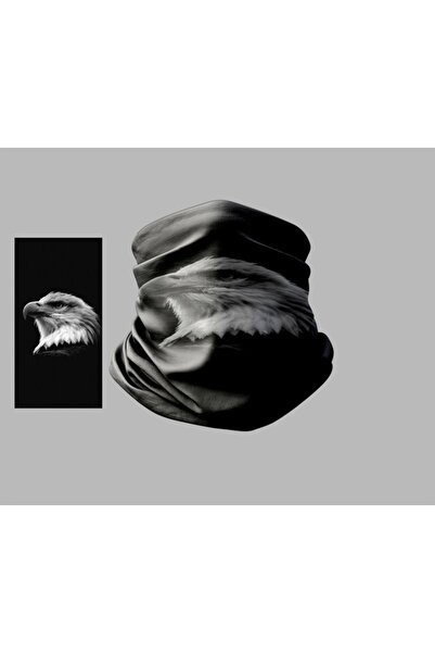 Buffalo Siyah Beyaz Tasarımlı Motorcu Çok Amaçlı Outdoor Boyunluk Unisex Bandana