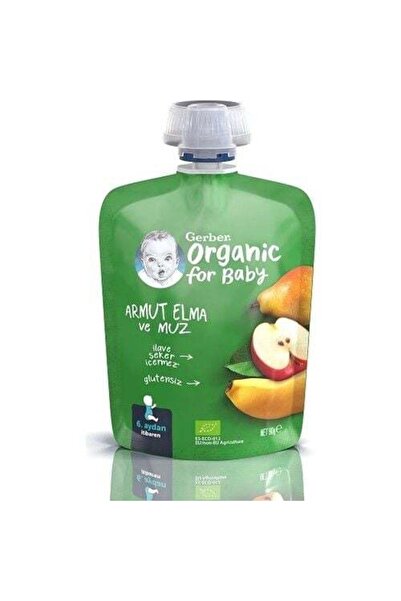 GERBER Organik Armut Elma Ve Muz Püresi 90gr