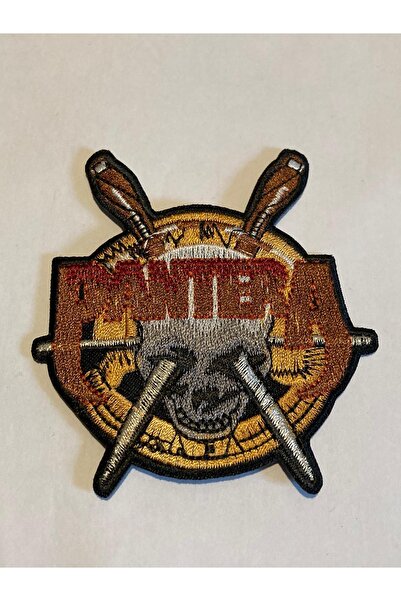 StüdyoÜmitTişört رقعة شعار بانتيرا، رقعة جينز متشابكة