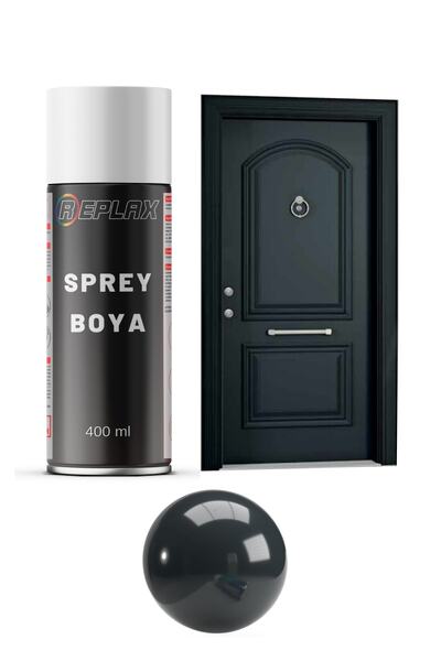 REPLAX Antrasit Çelik Kapı Sprey Boyası 400 Ml.