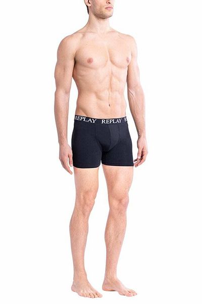 Replay Herren-Boxershorts, 2er-Pack – Badeshorts, Baumwollstretch
