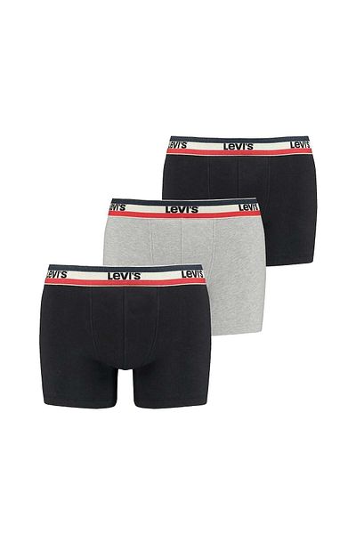 Levi's LEVI'S Herren-Boxershorts – 3er-Pack, Sportswear-Logo, Baumwoll-Stretch