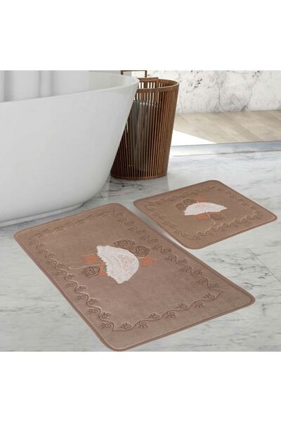 Veldena Şemsiye Desen 2li Banyo Paspas Takımı (50X80)
