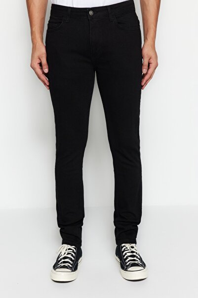 Trendyol Collection Преміум чорні джинси з еластичної тканини Skinny Fit Джинсові штани з вузькою посадкою TMNSS23JE00039