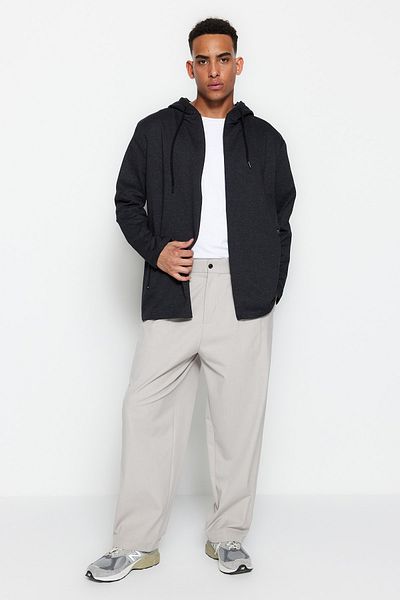 Trendyol Collection Strickjacke - Grau - Regular Fit