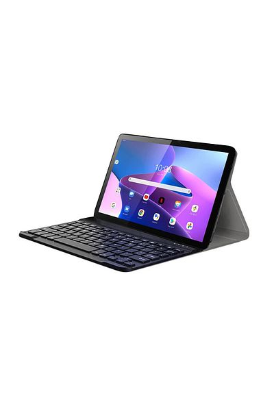 Microcase لينوفو تاب M10 الجيل الثالث Tb328fu - 10.1 بوصة T328 متوافق مع لوحة مفاتيح بلوتوث مع حامل - Bkk1