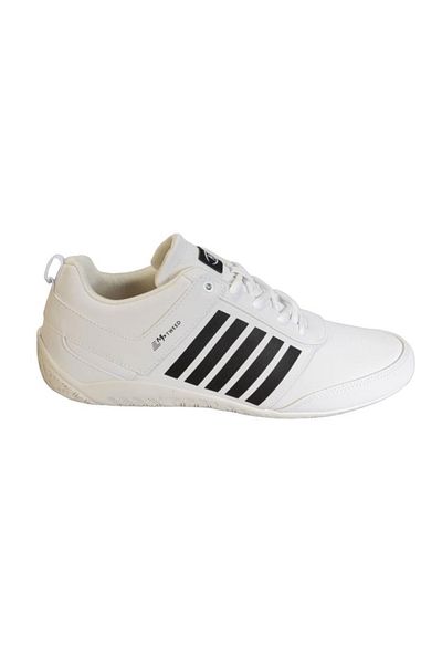 M.P. M.p Men's Black White Side Striped Lace Up Flat Comfort Sole Sneacer Casual Sports Shoes