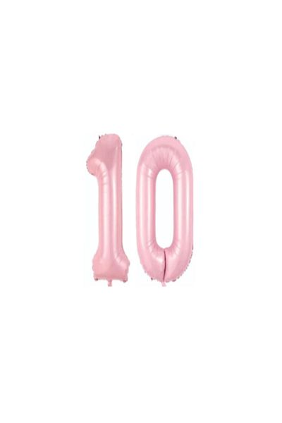 LOTUS PARTY 10 Years Old Pink Color Number Foil Balloon
