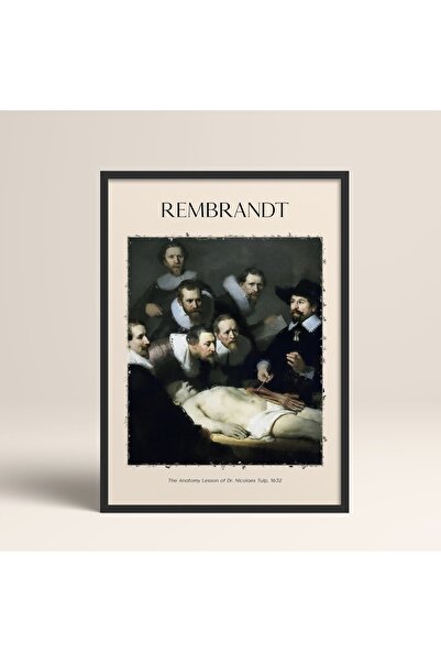 HOMEPACK Crno uokvirena Rembrantova slika "Čas anatomije dr. Nikolaja Tulpasa"