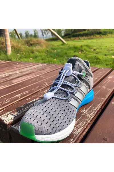 ipekbazaar Gray Smart Laces, Practical Elastic Shoelaces, Sports, Children, Classic and Boots Laces, 1 Pair