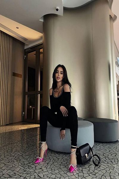 Fashiontayt Women's Long Sleeve Diving Fabric Jumpsuit with Shoulder Detail and Accessories Suitable for Daily and Night Use