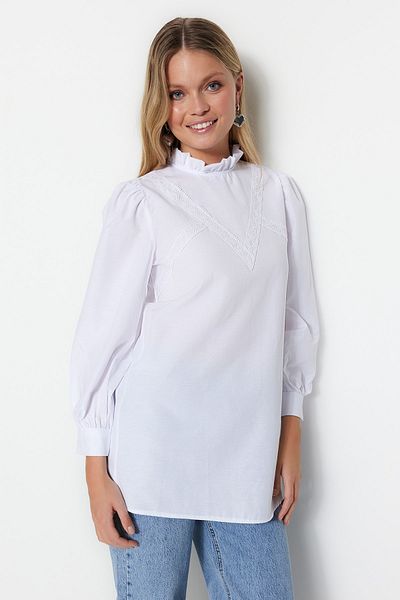 Trendyol Modest Tuniken - Weiß - Regular Fit