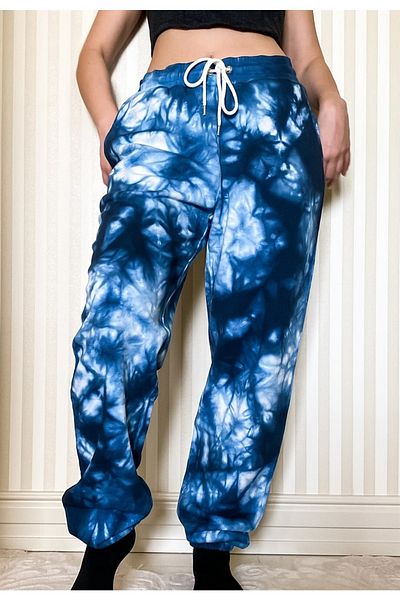 JAHR MARC Μπλε Tie Dye Washed Oversize Jogger