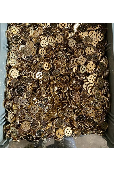 e tuhafiye 20 Adet Gold Metal Gömlek Boy Düğme