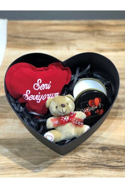 Masalsı Concept 14 Şubat Sevgililer Günü Özel Kalpli Kutuda Seni Seviyorum Ya...