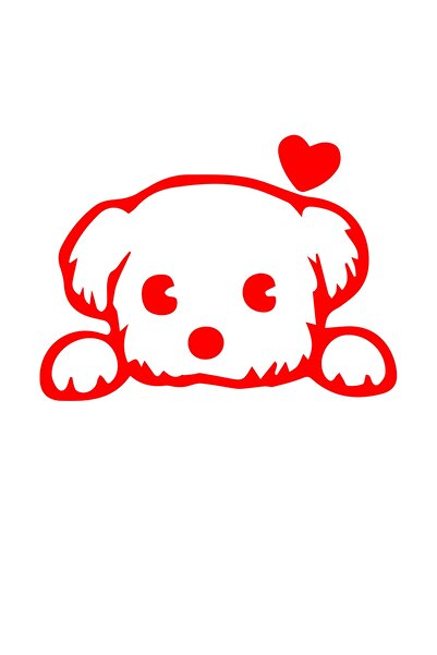 MegaSticker ملصق سيارة لطيف على شكل كلب، مقاس 13 × 10 سم لخوذة الدراجة النارية والكمبيوتر المحمول وملصق السيارة