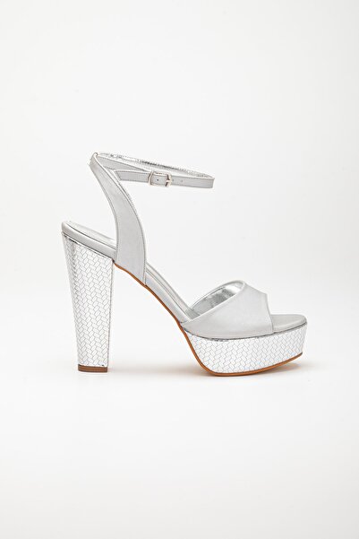 LİLLA Women's Platform High Heeled Satin Evening Dress Shoes