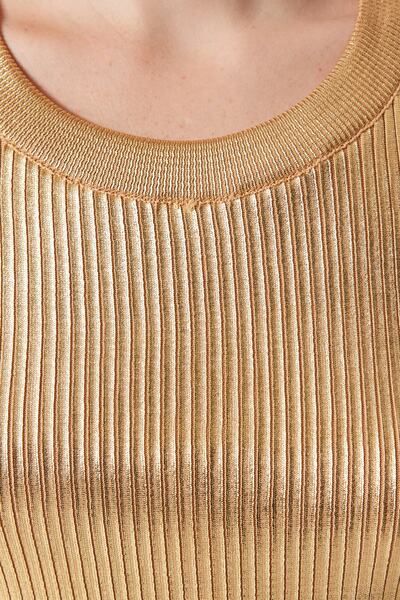 Trendyol Collection Λεπτή μπλούζα με φύλλο χρυσού TWOSS23BZ00693