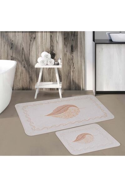 Veldena Leaf Pattern 2-Piece Bath Mat Set (50X80)