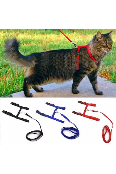 hebmeyy Cat Chest and Waist Collar, Adjustable Chest Collar and Leash Set of 2