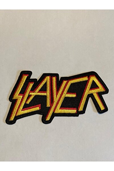 StüdyoÜmitTişört رقعة شعار Slayer Yellow - ختم، رقعة جينز و