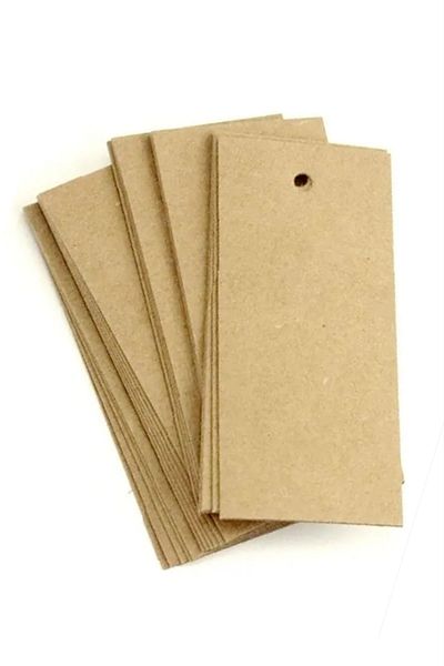 EserMatbaa Kraft Cardboard Label, Shake Product Label Perforated 5x9cm 1000 Pieces