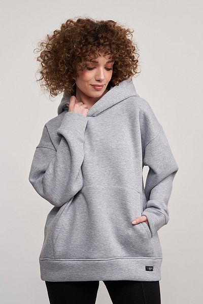 MBEY1989 Mbey Oversize ανοιχτό γκρι κουκούλα - Unisex