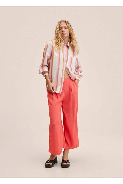 MANGO Woman Flowy Culotte nadrág