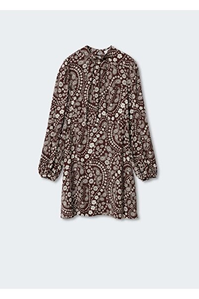 MANGO Woman Desenli Dökümlü Elbise