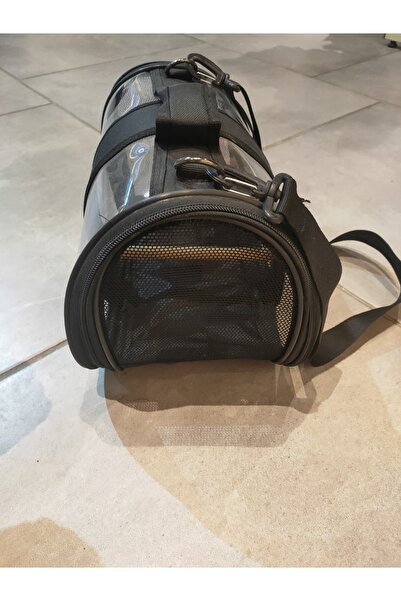 ENS PLASTİK Kuş Taşıma Çantası Tünekli Orta Boy- 30x22x20cm - Siyah