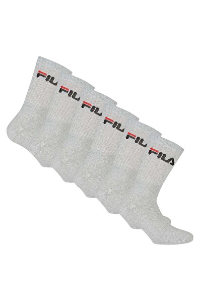 FILA Unisex Socken, 6er Pack - Crew Socks, Frottee, Tennis, Sport (2x 3 Paar)
