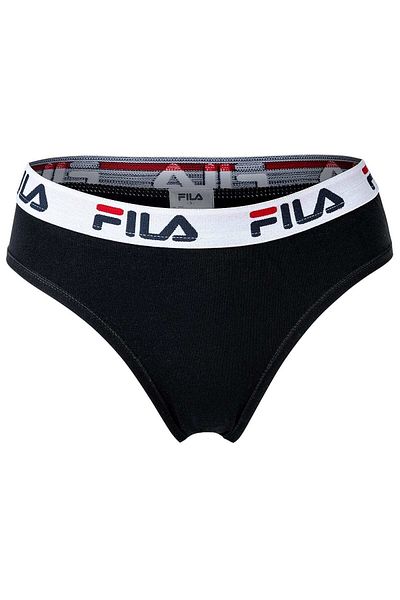 FILA Damen Slip - 4er Pack Briefs, Logo-Bund, Cotton Stretch, einfarbig