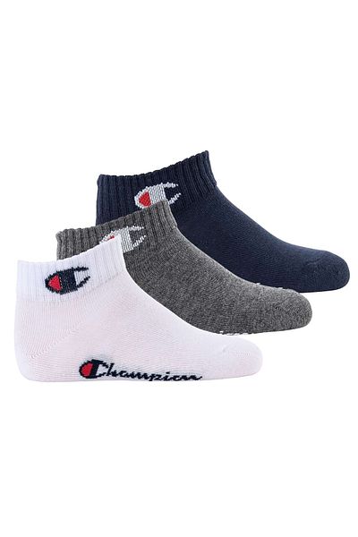 Champion Kinder-Socken, 3er-Pack – Viertel, einfarbig