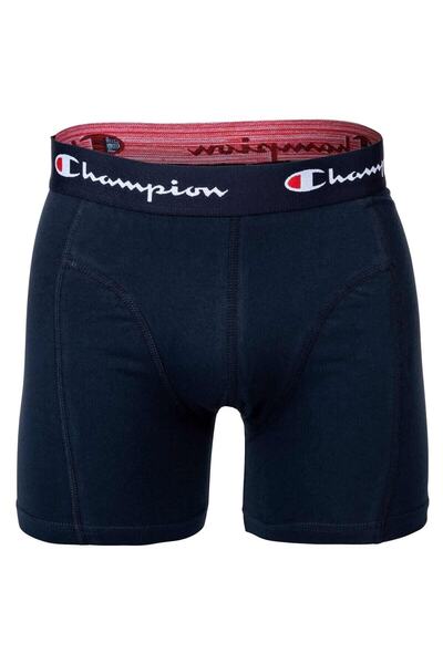 Champion Herren Boxershorts, 2er Pack - Baumwolle, Logobund, einfarbig