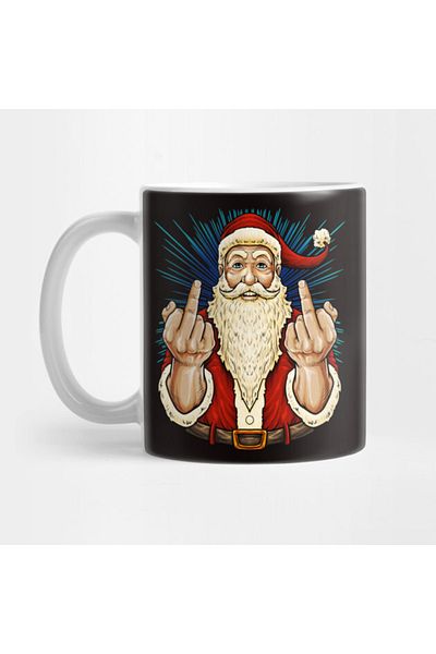 Pixxa Santa Claus - Middle Finger Mug