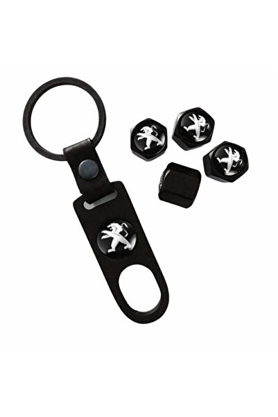 Genel Markalar Peugeot Logolu Orijinal Sibop Kapağı Anahtarlık Set (ithal Ürün)