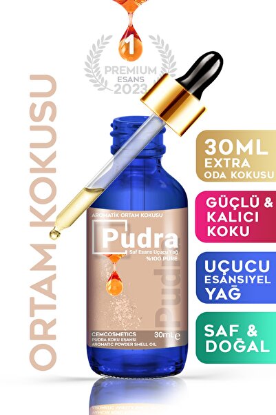 Cem Cosmetics Cem Pudra Saf Esansiyel Uçucu Yağ, Buhurdanlık Yağı, Difüzör Es...