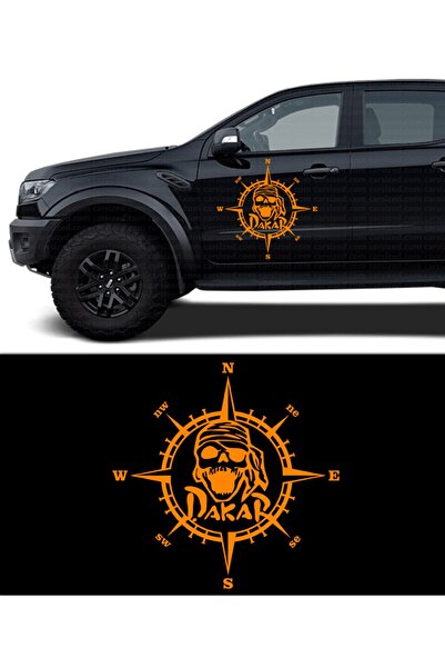 Melek Pazarı ملصق سيارة داكار بوصلة للطرق الوعرة مقاس 20 × 20 سم