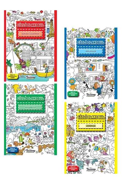 Teleskop Popüler Bilim Gizli Olanı Bul Serisi 4'lü Kitap Seti