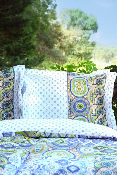 Karaca Home Set cuvertură spaniolă pentru o singură husă de pilota albastră Majolica