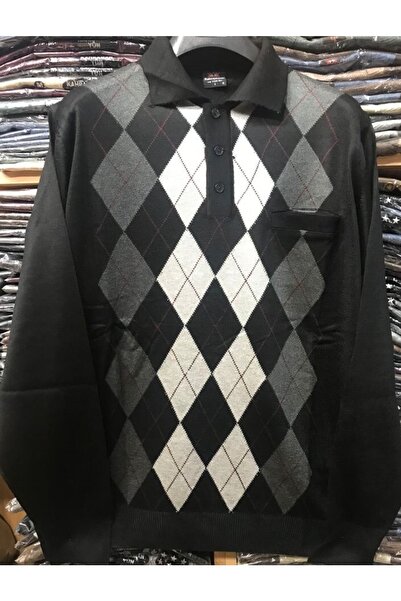 MODA Baba Patterned Fine Knit Buttoned Sweater