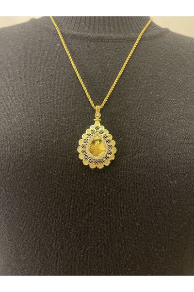 Üresinler Kuyumculuk 8 Ayar Altın Tuğralı Kolye Seti