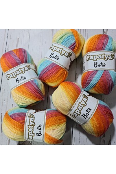 Ceyhun Yün Papatya Ebruli El Örgü Ipleri-500 Gr (5 Adet) - 15