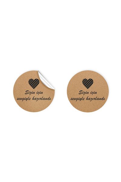 anka design Sticker Coated 4x4 Cm 48 Pieces - Prepared with Love for You -