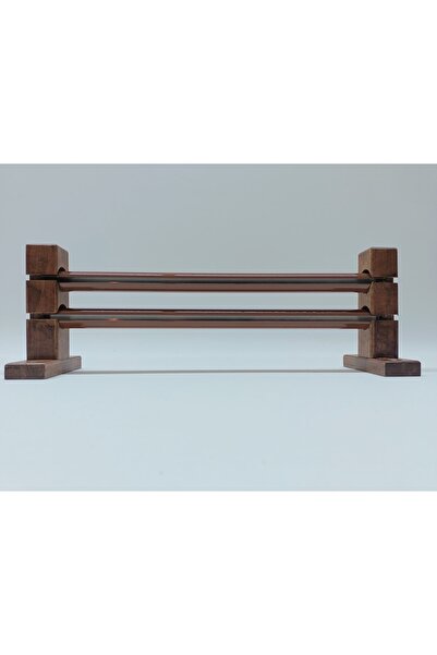 BeSe HOME Çift Raylı Çetray Rustik 125 Cm Perde Askısı Perde Kornişi