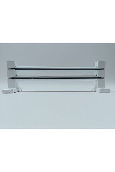 BeSe HOME Çift Raylı Çetray Rustik 125 Cm Perde Askısı Perde Kornişi