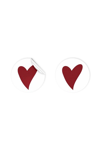 anka design Coated Sticker - Heart (4x4cm) 48 Pieces